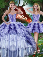 Floor Length Multi-color Vestidos de Quinceanera Sweetheart Sleeveless Lace Up
