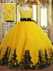 Sleeveless Lace and Appliques Zipper Girls Pageant Dresses