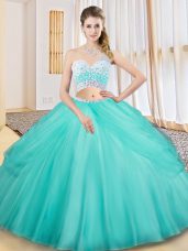 Sleeveless Criss Cross Floor Length Beading and Ruching and Pick Ups 15 Quinceanera Dress