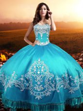 Dynamic Sweetheart Sleeveless Taffeta Quinceanera Gown Beading and Appliques Lace Up
