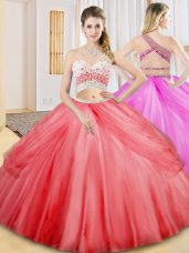Sleeveless Beading and Ruching and Pick Ups Criss Cross Sweet 16 Quinceanera Dress