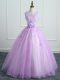 High Quality Sleeveless Lace and Appliques and Bowknot Lace Up Quinceanera Dress