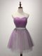 Custom Fit Lilac Lace Up Sweetheart Ruching Wedding Guest Dresses Tulle Sleeveless
