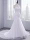 Glorious White Sweetheart Neckline Ruching Bridal Gown Sleeveless Lace Up