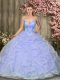 Graceful Sweetheart Sleeveless Tulle Sweet 16 Quinceanera Dress Beading and Ruffles Lace Up