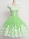 Stunning Zipper Square Lace Quinceanera Court Dresses Tulle Cap Sleeves