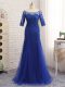 Shining Tulle Half Sleeves Mother of Groom Dress and Lace and Appliques