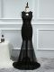 Tulle Sleeveless Evening Wear Brush Train and Lace and Appliques