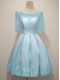 Classical Off The Shoulder Half Sleeves Taffeta Wedding Party Dress Lace Lace Up