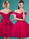 Cap Sleeves Lace and Belt Lace Up Quinceanera Court of Honor Dress