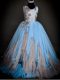 Perfect Tulle Sleeveless Floor Length Girls Pageant Dresses and Sequins and Hand Made Flower