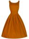 Luxury Orange Bridesmaids Dress Prom and Party and Wedding Party with Ruching Scoop Sleeveless Lace Up
