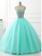 Customized Sweetheart Sleeveless Tulle Ball Gown Prom Dress Beading Lace Up