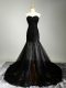 Black Sleeveless Beading and Appliques Prom Party Dress