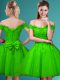 Nice Tulle Off The Shoulder Cap Sleeves Lace Up Lace and Belt Dama Dress for Quinceanera in