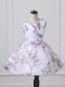 Multi-color Lace Up Child Pageant Dress Pattern Sleeveless Knee Length