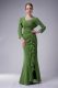 Beautiful Sleeveless Chiffon Floor Length Zipper Mother of Bride Dresses in Green with Beading