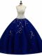 Fashion Royal Blue Sweetheart Neckline Beading Vestidos de Quinceanera Sleeveless Lace Up