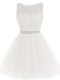 New Arrival Sleeveless Lace Up Mini Length Beading and Lace and Appliques Pageant Dress for Womens