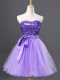 Hot Sale Sequins Dress for Prom Lavender Zipper Sleeveless Mini Length