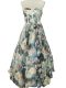 Floor Length A-line Sleeveless Multi-color Dress for Prom Zipper