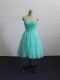Sophisticated Tulle Sweetheart Sleeveless Lace Up Beading and Sashes ribbons Prom Evening Gown in Apple Green
