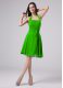 Noble Chiffon Sleeveless Knee Length Mother of Groom Dress and Ruching