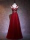 Exceptional Sleeveless Backless Floor Length Appliques Prom Evening Gown