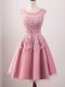 Classical Scoop Sleeveless Tulle Quinceanera Dama Dress Lace Lace Up