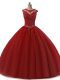 Sleeveless Beading and Lace Lace Up Quinceanera Dresses