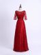 Classical Red Half Sleeves Lace Mother Of The Bride Dress