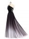 Luxurious Multi-color Sleeveless Beading and Ruching Lace Up Prom Evening Gown