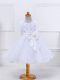 Cheap Mini Length Ball Gowns Sleeveless White Kids Pageant Dress Zipper