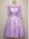 Discount Lavender Bridesmaids Dress Prom and Party and Wedding Party with Lace Off The Shoulder Short Sleeves Lace Up