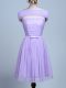 Top Selling Mini Length Lavender Damas Dress Strapless Sleeveless Side Zipper