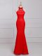 Pretty Sleeveless Zipper Floor Length Beading and Lace Formal Evening Gowns