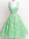 Green Dama Dress for Quinceanera Prom and Party and Wedding Party with Lace Straps Sleeveless Zipper