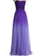 Glorious Floor Length Lace Up Prom Party Dress Multi-color and In with Ruching