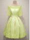 Yellow Bridesmaid Dress Prom and Party and Wedding Party with Lace Off The Shoulder Half Sleeves Lace Up