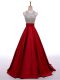 Low Price Backless Evening Wear Wine Red for Prom and Military Ball and Sweet 16 with Beading
