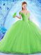 Dazzling Organza Lace Up Off The Shoulder Sleeveless Quince Ball Gowns Brush Train Beading