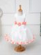 Scoop Sleeveless Tulle Toddler Flower Girl Dress Appliques and Bowknot and Hand Made Flower Zipper