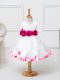 Graceful White Sleeveless Tulle Zipper Toddler Flower Girl Dress for Wedding Party