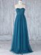 Luxury Teal Side Zipper Sweetheart Appliques Bridesmaid Dresses Tulle Sleeveless