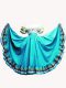 Floor Length Aqua Blue Quince Ball Gowns Off The Shoulder Short Sleeves Lace Up