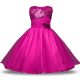 Flirting Organza and Sequined Sleeveless Knee Length Flower Girl Dresses for Less and Bowknot and Belt and Hand Made Flower