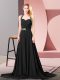 Hot Selling Black Zipper Halter Top Beading and Ruching Homecoming Gowns Chiffon Sleeveless