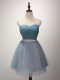 Sweetheart Sleeveless Tulle Quinceanera Court of Honor Dress Beading and Ruching Lace Up