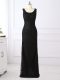 Customized Floor Length Black Mother Of The Bride Dress Lace Long Sleeves Lace