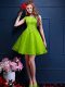 Dazzling Tulle Bateau Sleeveless Lace Up Beading and Lace Quinceanera Dama Dress in Green